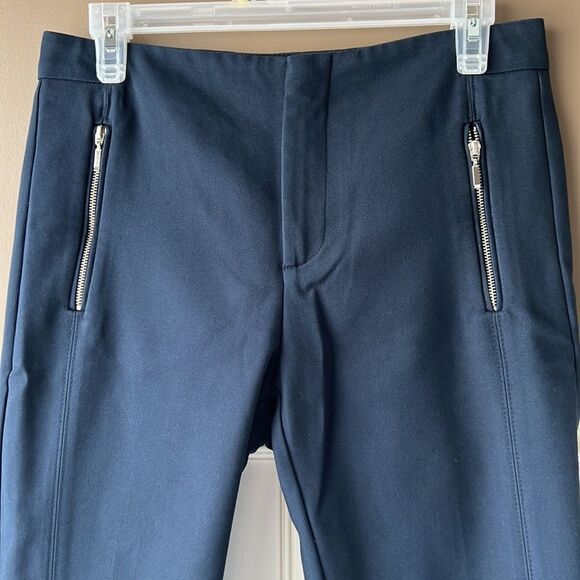 Zara Navy Blue Straight Leg Dress Pants Size Small - Picture 2 of 9